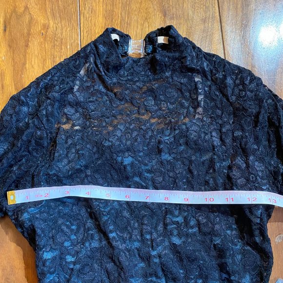Dance Costume Black Lace Flowers Size AS - Picture 5 of 10